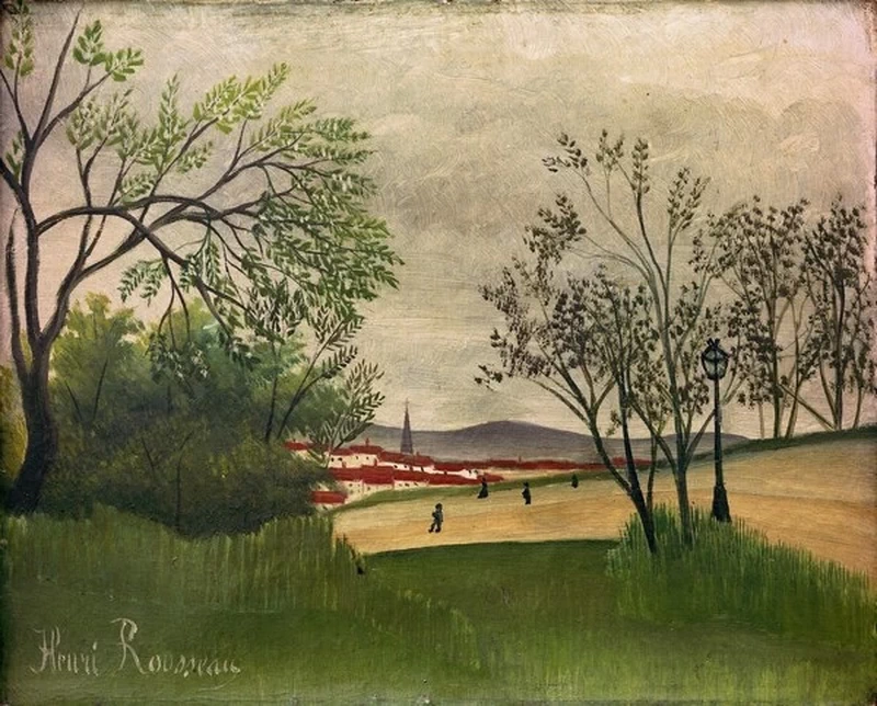 Paesaggio con guglia della chiesa, 1905